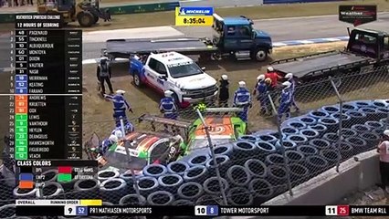 IMSA  2021 12H Sebring Race Perera Johnson Massive Crash