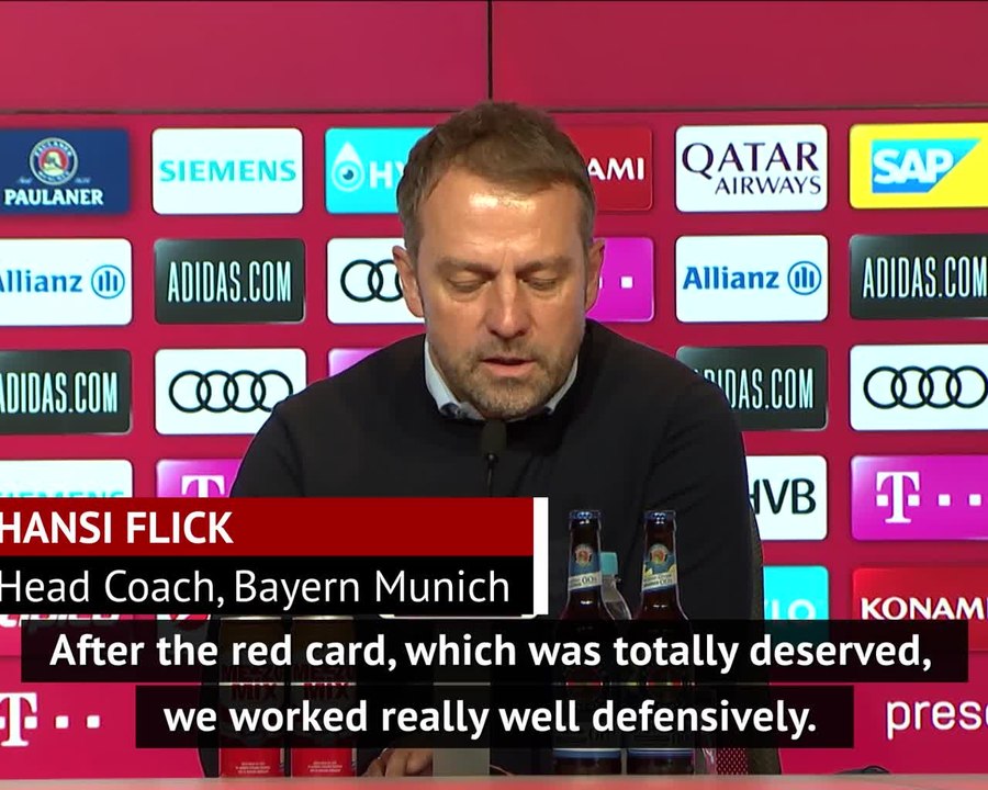 Flick hails 10-man Bayern to maintain Bundesliga lead ahead of Leipzig showdown