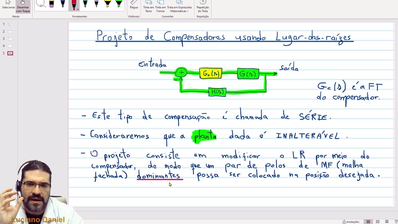 Teoria de Controle - Compensador por Avanço de Fase - Parte 1