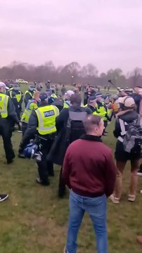 Protestas en Londres contra las restricciones ordenadas con la excusa del virus (3)