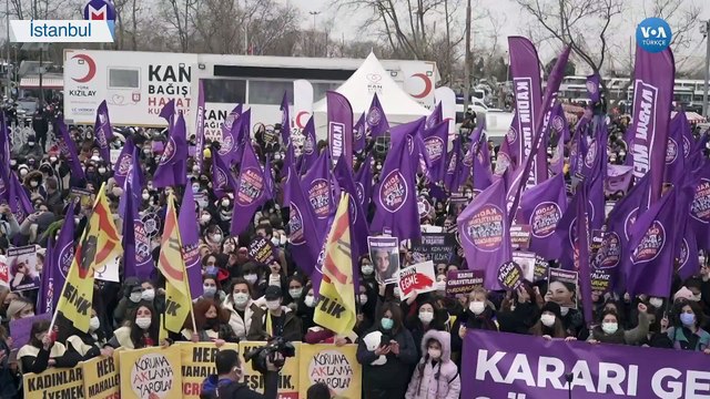 İstanbul Sözleşmesi Kararı İstanbul'da Protesto Edildi