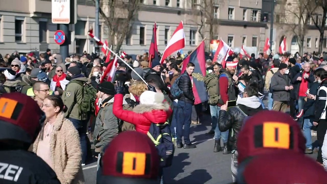 Demo in Wien gegen Regierung und Corona-Maßnahmen