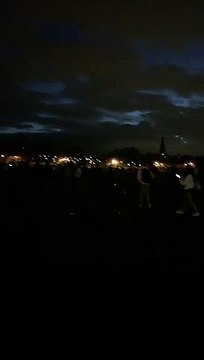 Edinburgh Meadows: Large groups of youths gather