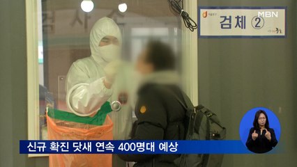 어제 오후 9시까지 393명 신규확진…닷새 연속 400명 넘을 듯