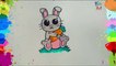 Aprende los Colores y Como Dibujar un Conejo Kawaii Facil Paso a Paso | Kids Art