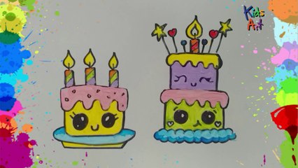 Aprende los Colores y Como Dibujar una Torta Kawaii | Torta Kawaii | Paso a  Paso | Kids Art - Vídeo Dailymotion