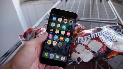 Tuhaf deney! Marshmallow kaplı iPhone'u 30 metreden aşağı attılar!