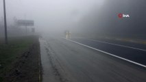Bolu Dağı sisle kaplandı, görüş mesafesi 5 metreye kadar düştü