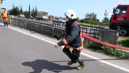 - Mersin'de kaza yapan tır alev aldı,