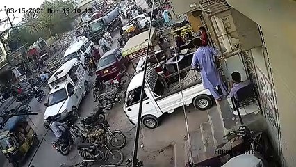 CCTV footage of Explosion near Rangers Vehicle's