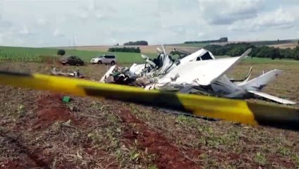 Veja como ficou a aeronave após acidente que vitimou Lyncoln Carneiro e Carlos Morales