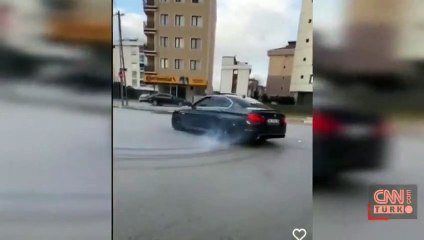 Drift yapan sürücü yakalandı