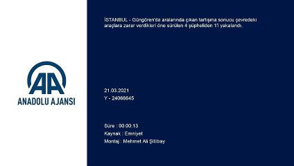 İSTANBUL - Güngören'de araçlara zarar veren şüphelilerden 1'i yakalandı