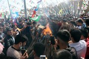 Gaziantep'te nevruz kutlamasında koronavirüs tedbirleri unutuldu