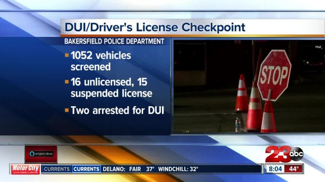 DUI/Driver's License Checkpoint
