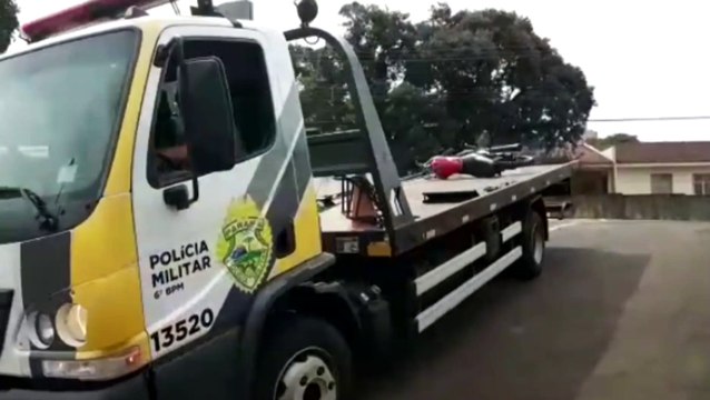 Motocicleta adulterada é apreendida pela PM em Santa Tereza do Oeste e levada à 15ª SDP