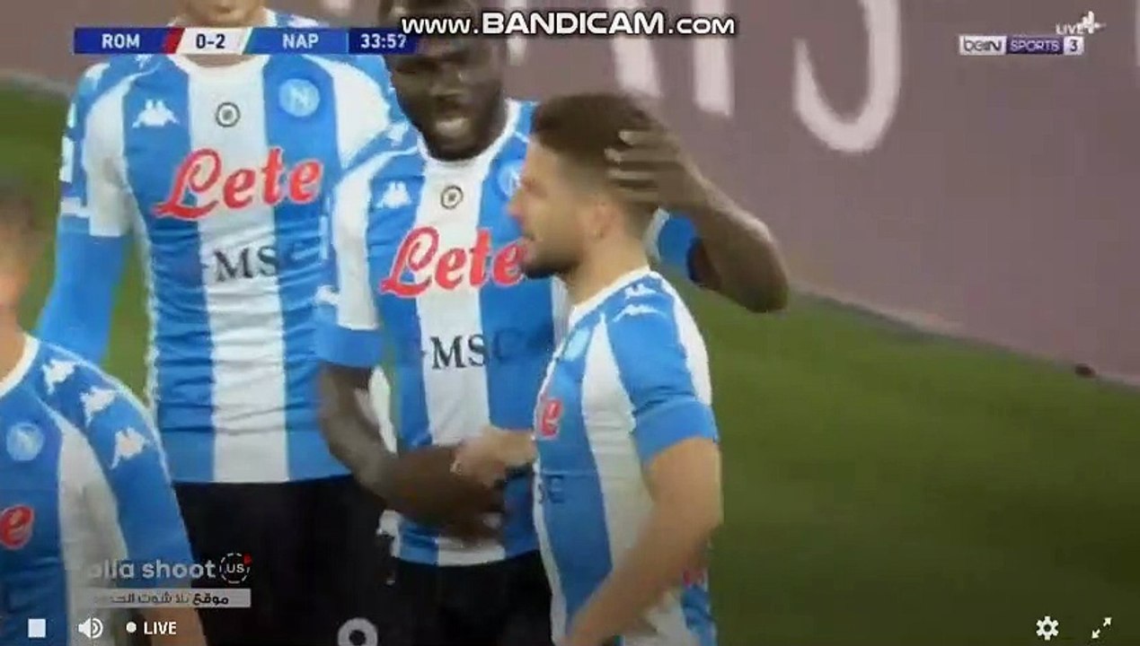 Roma - Napoli 0-2 GOAL MERTENS 21-03-2021