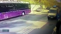 Üsküdar’da kadın sürücünün karıştığı feci kaza kamerada