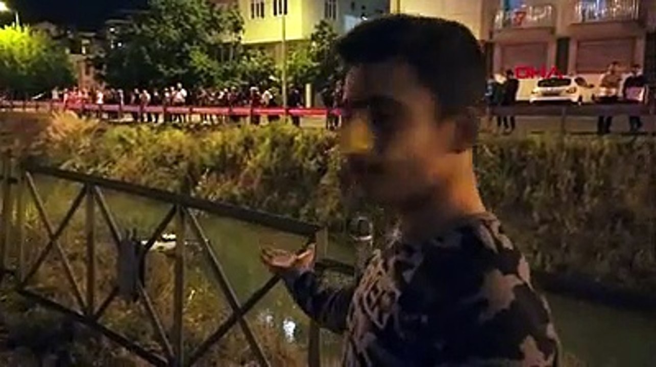 Otomobiliyle kanala uçtu