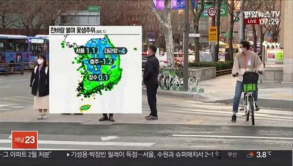[날씨] 전국 '꽃샘추위'…낮에도 강한 바람 불며 쌀쌀