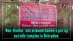 ‘Non-Hindus’ not allowed banners put up outside temples in Dehradun