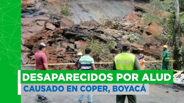 Dos trabajadores atrapados por alud en Coper, Boyacá