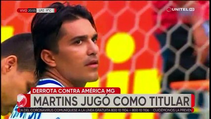 Martins jugó como titular en el partido de derrota del Cruzeiro contra América MG