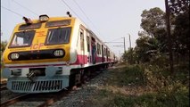 Howrah-Katwa Modern ICF Medha EMU Local Train passing Balagarh station