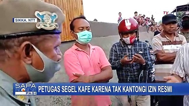 Adu Mulut Lurah Waioti dan Satpol PP saat Penutupan Cafe