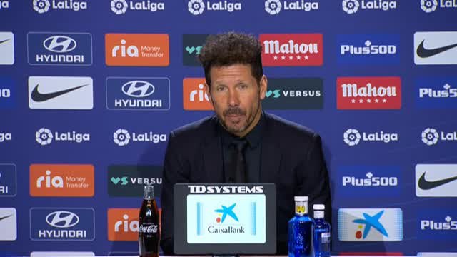 Simeone: Todos los grandes equipos tienen un jugador que hace goles y otro que los para