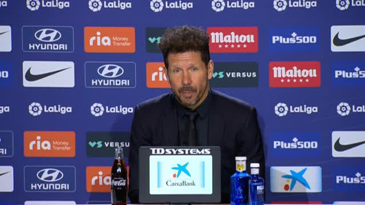 Simeone: "Todos los grandes equipos tienen un jugador que hace goles y otro que los para"