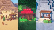 Minecraft _ 3 Starter Houses for 3 Different Biomes #2
