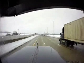 Car Changes Lanes Straight Into Semi Truck
