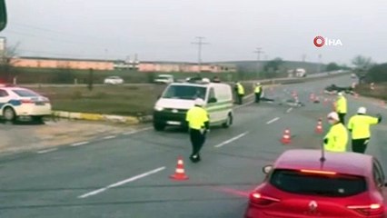 Aşırı hız can aldı; 2 ölü, 1 yaralı