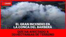 El gran incendio en la Conca del Barberá que ha afectado a 30 hectáreas de terreno