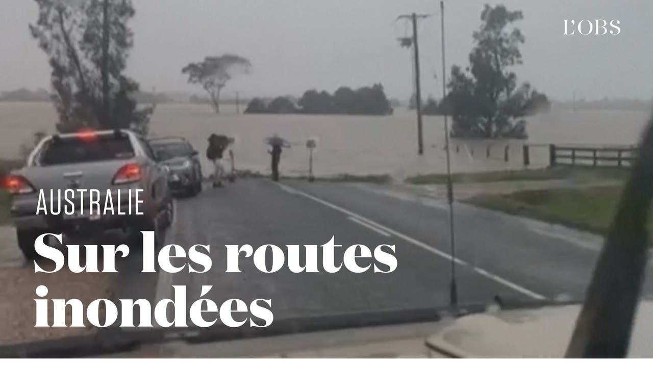 Les inondations en Australie filmées depuis des voitures bloquées par les eaux