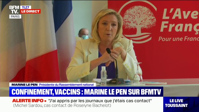 Pour Marine Le Pen, ce 3e confinement dans 16 départements s'apparente plus à une punition qu'à une obligation sanitaire