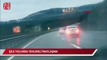 Şile yolunda tehlikeli inatlaşma