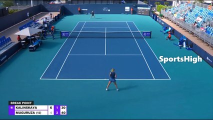 Anna Kalinskaya vs Garbine Muguruza Miami Open 2021 R32