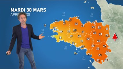 Bulletin météo pour le mardi 30 mars 2021