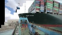 Suez Canal Ever Given container ship shifted from shoreline -