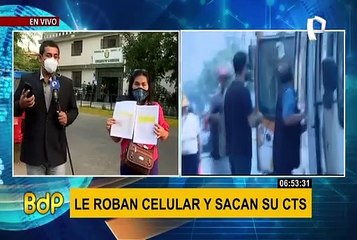 Joven sufre el robo de su celular y se roban hasta su CTS