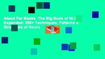 About For Books  The Big Book of NLP, Expanded: 350  Techniques, Patterns & Strategies of Neuro