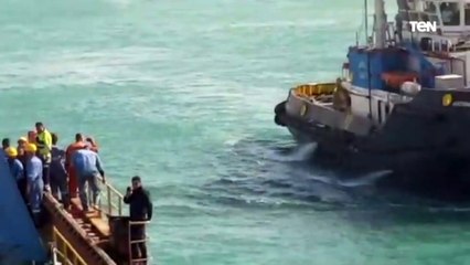 شاهد استئناف حركة الملاحة بقناة السويس بعد نجاح إنقاذ وتعويم السفينة الجانحة