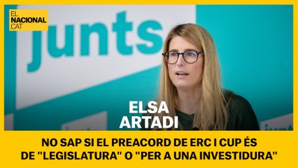 Video herunterladen: Elsa Artadi no sap si el preacord d'ERC i la CUP és 