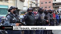 Police on the hunt for violators of anti-covid measures in Venezuela slum