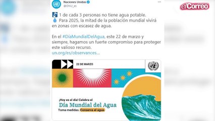Día Mundial del Agua con el lema 'Valoremos el agua'