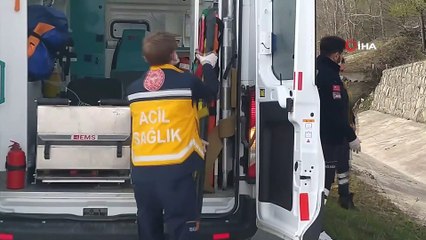 Virajı alamayan otomobil, kanala uçtu: 1 yaralı