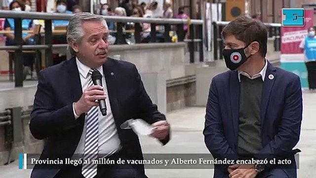 Provincia llegó al millón de vacunados y Alberto Fernández encabezó el acto