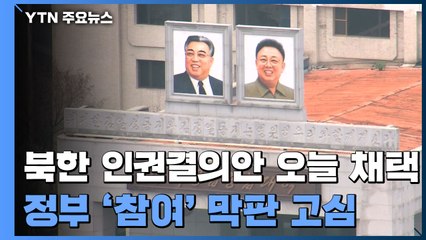 유엔 북한인권결의안 오늘 채택...정부 막판 고심 / YTN